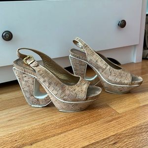 🧡 Michael Kors Cork Platform Wedges